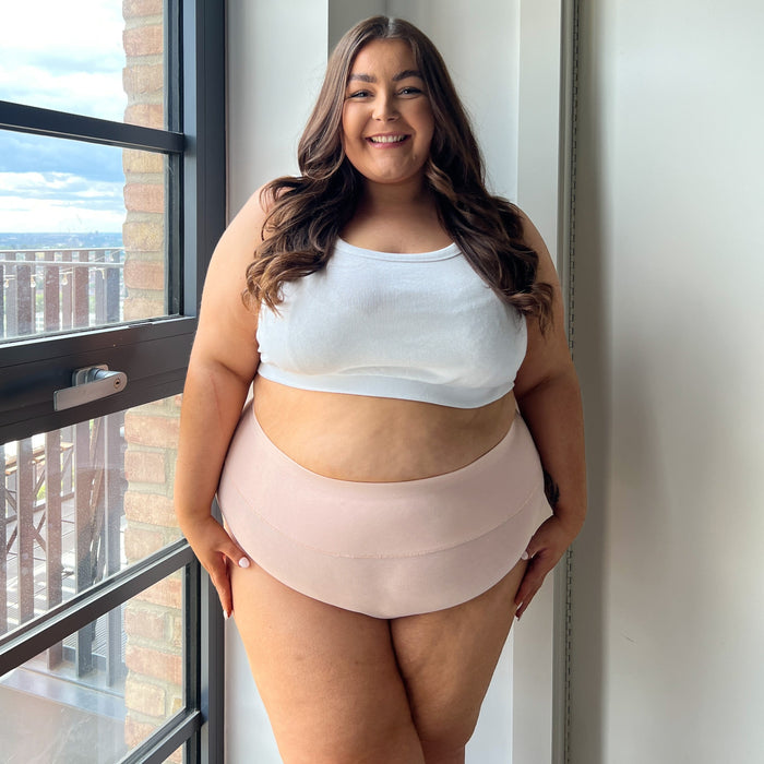 Organic Cotton Full Brief Panties - Ballet Pink