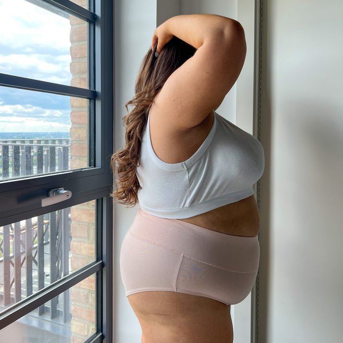 Organic Cotton Full Brief Panties - Ballet Pink