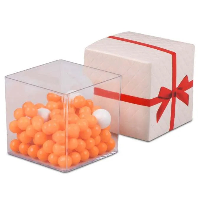 Padded Gift Cube - White - 2.2 in., 5.4 oz