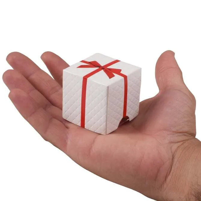 Padded Gift Cube - White - 2.2 in., 5.4 oz