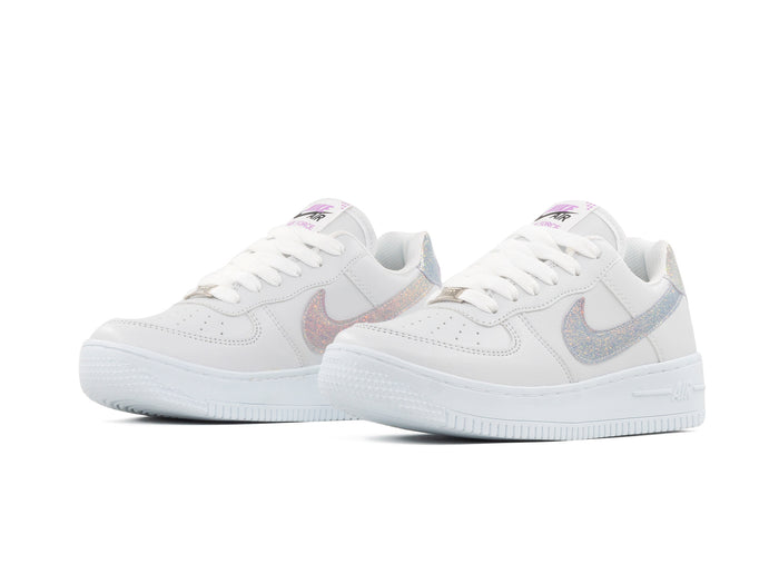 Paq 6 Pares Tenis 270 Blanco Lila Glitter 23/26.5