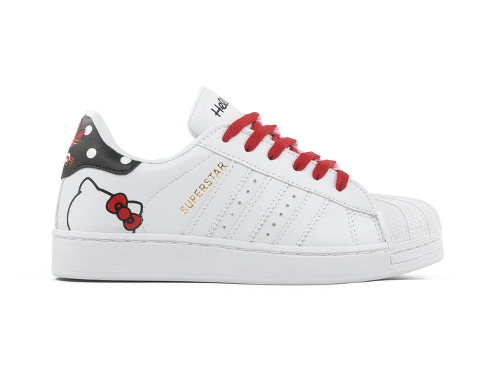 Paq 6 Pares Tenis Concha Blanco Hello Kitty 22/25.5