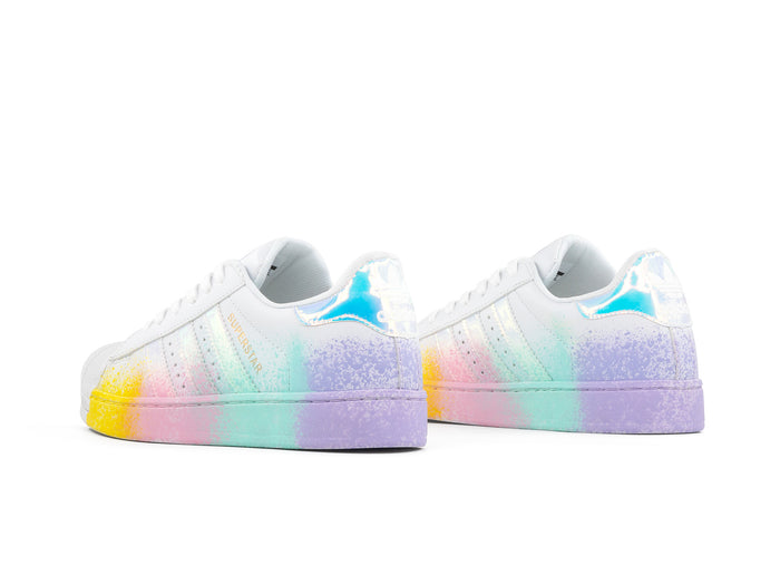 Paq 6 Pares Tenis Concha Blanco Lila Jaspeado 22/25.5