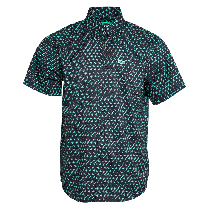 Party Hammer Short Sleeve - Black & Aqua - Dixxon Flannel Co.