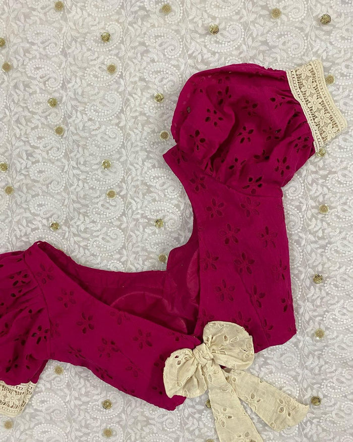 Pink Tulip Puff Sleeves