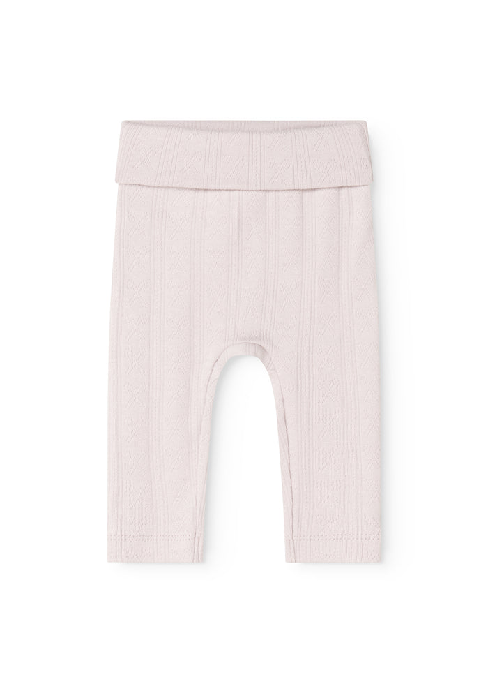 Baby tights with wide elastic edge and vertical texture, long legs