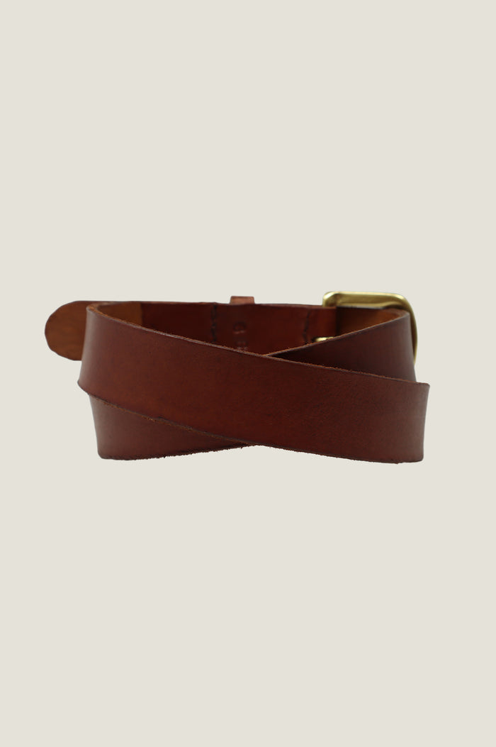 Plain Leather Belt | Tan - Aspiga