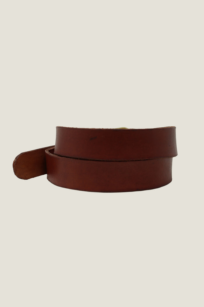 Plain Leather Belt | Tan - Aspiga