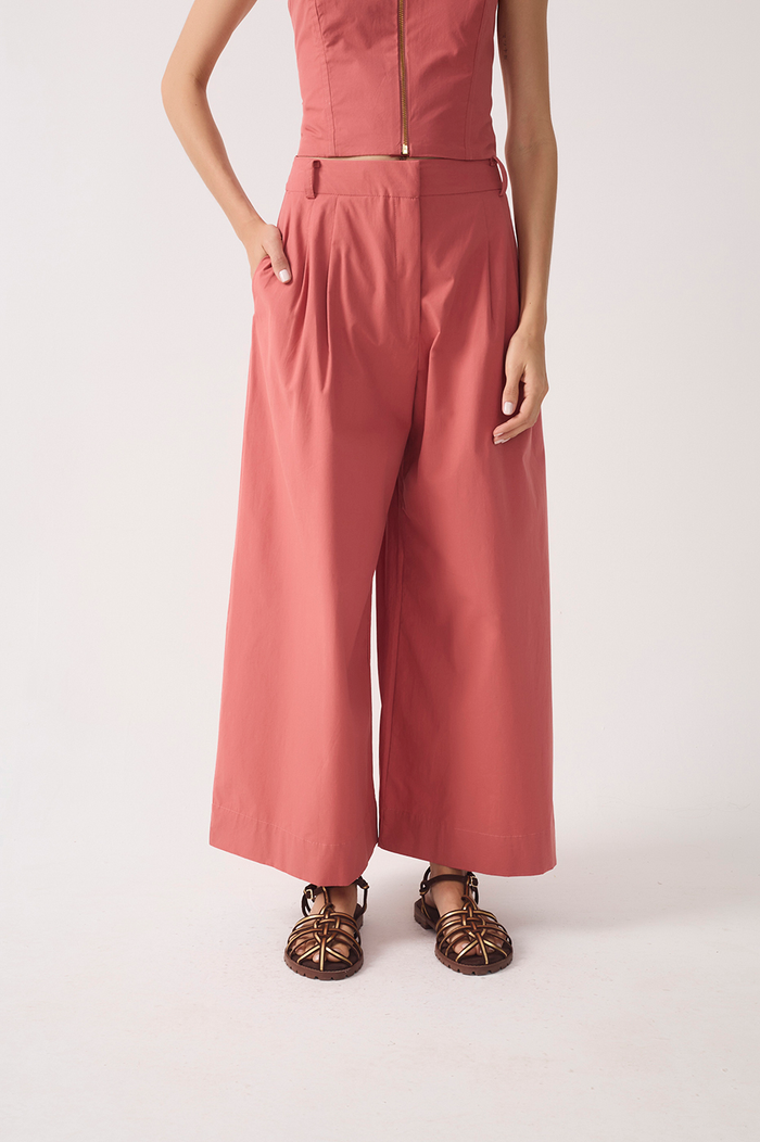 Pockets Wide-Leg Linen Pantacourt Pants_4