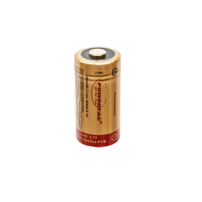 Powertac RCR123A Batteri, Genopladeligt PowerTac