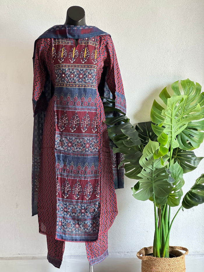 printed Pure viscose kurta pant set