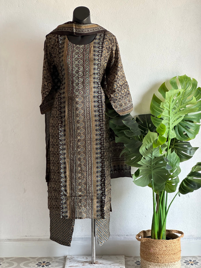 printed Pure viscose kurta pant set