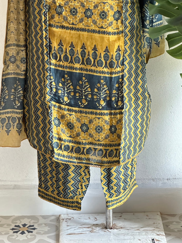 printed Pure viscose kurta pant set