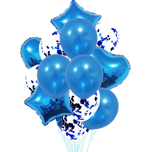 PS131 - 14pcs18 inch Aluminum pearl sequins balloon set