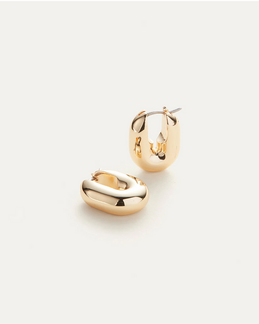 Puffy U-link Earrings - Gold