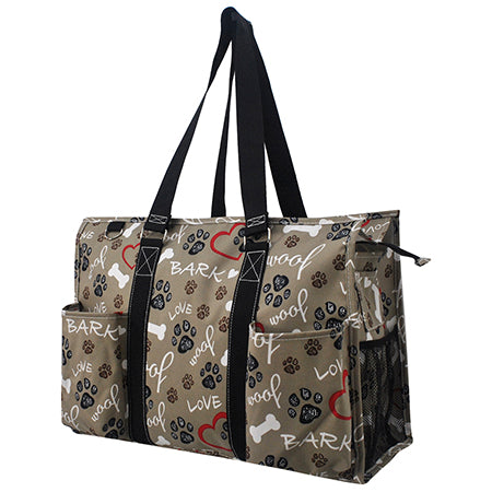 Puppy Love NGIL Zippered Caddy Large Organizer Tote Bag