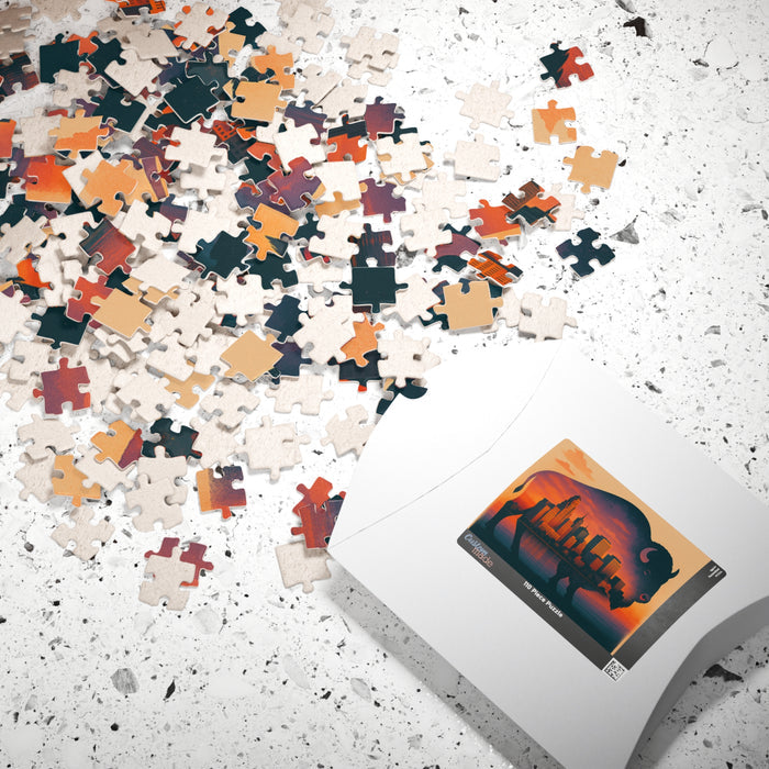Puzzle - Buffalo in a Buffalo Skyline