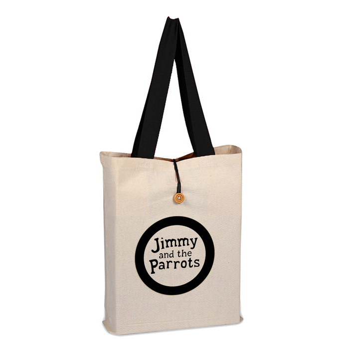 QTEES BUTTONUP TOTE W C HANDLE, Printed