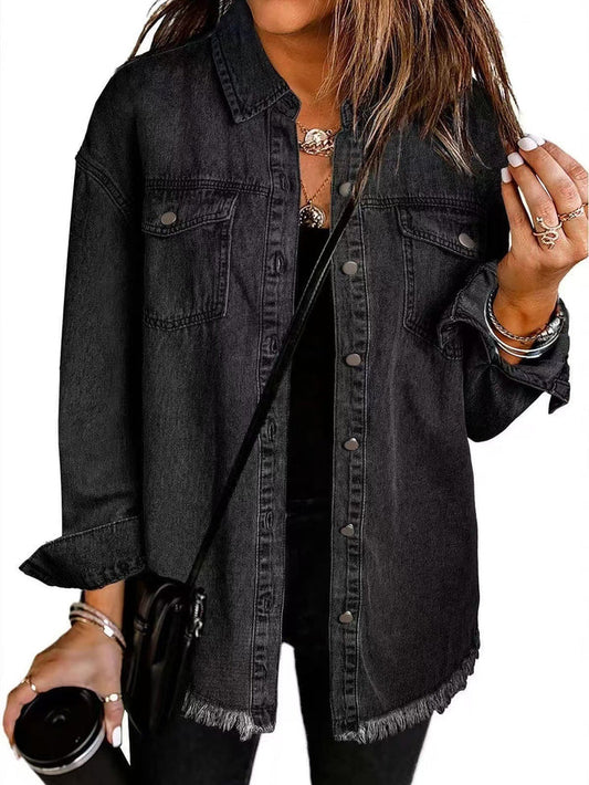 Quenira - Veste en denim décontractée au style intemporel