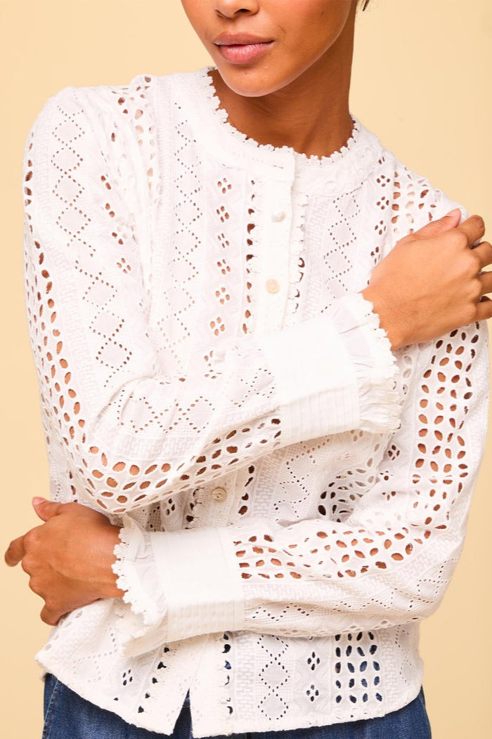 Quinn Blouse | White - Aspiga