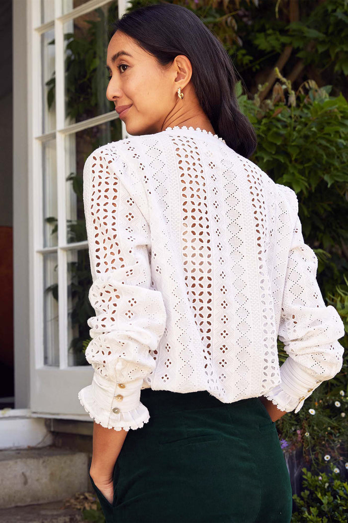 Quinn Blouse | White - Aspiga