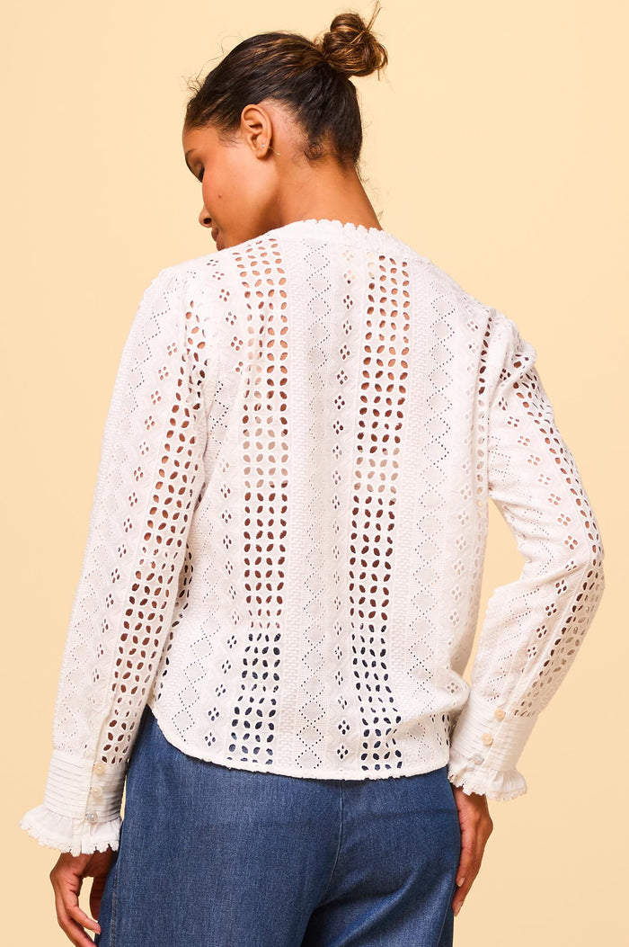 Quinn Blouse | White - Aspiga