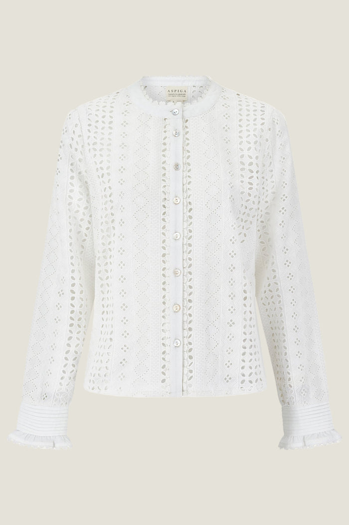Quinn Blouse | White - Aspiga