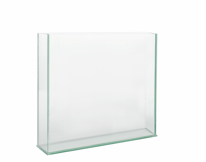 RECTANGLE PLATE GLASS VASE - 6" × 2" × 6" - 12-Piece per Pack