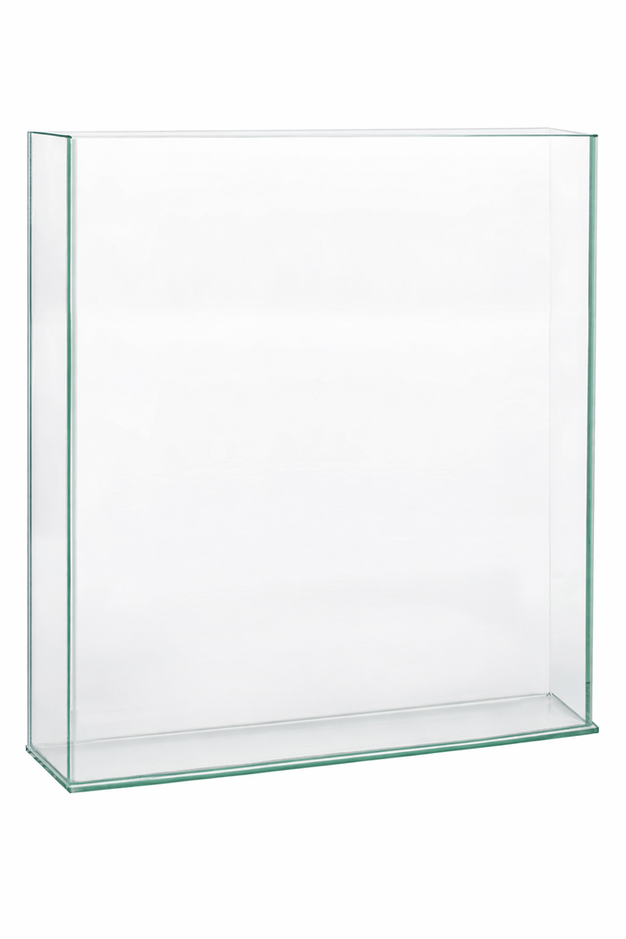 RECTANGLE PLATE GLASS VASE - 7" × 2" × 10" - 8-Piece per Pack