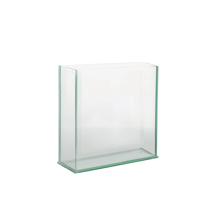 RECTANGLE PLATE GLASS VASE - 4" × 3" × 5" - 12-Piece per Pack