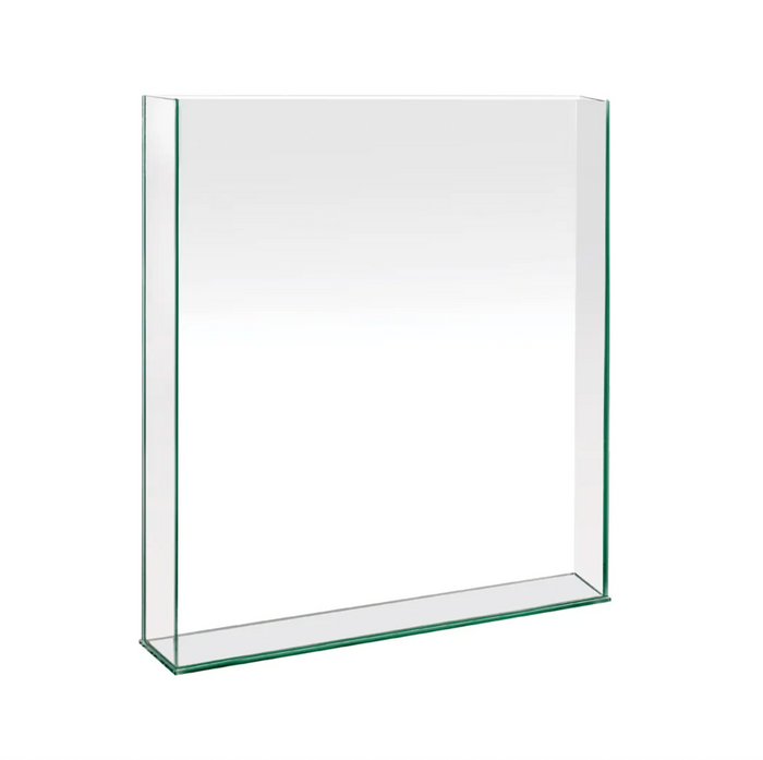 RECTANGLE PLATE GLASS VASE - 8" × 3" × 12" - 12-Piece per Pack