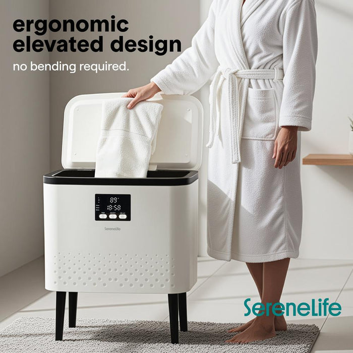Rectangular Towel Warmer Bucket - Large Capacity Single Touch Towel & Blanket Warmer (Black)
