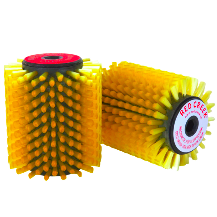 A product picture of the Red Creek Gold Nylon 100mm Roto Brush