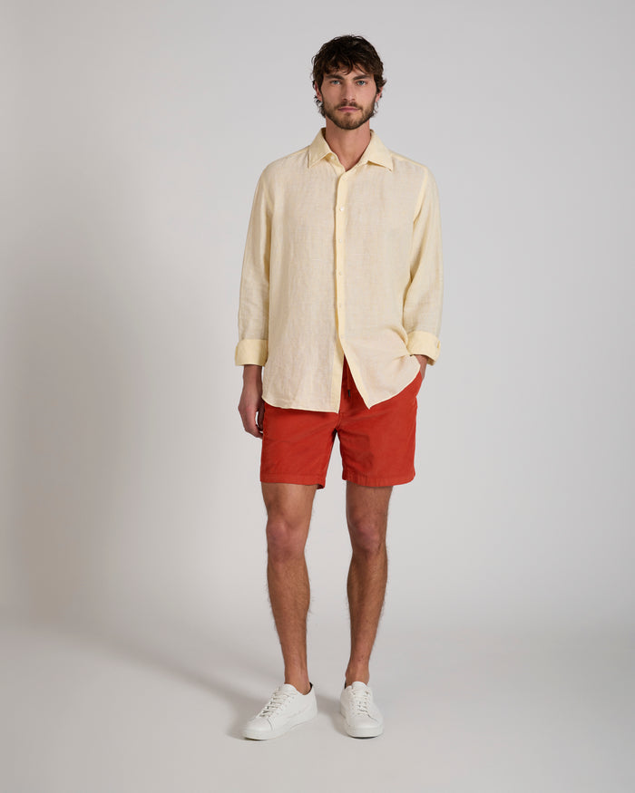 Regular fit corduroy Bermuda shorts