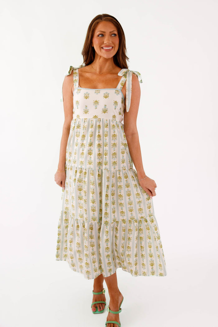 Striped Floral Maxi Dress- Cute and Affordable Maxi Dress- Floral Print Flowy Maxi Dress