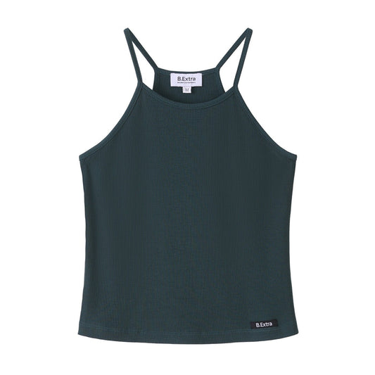 Ribbed Crop Top - Enchanted Green