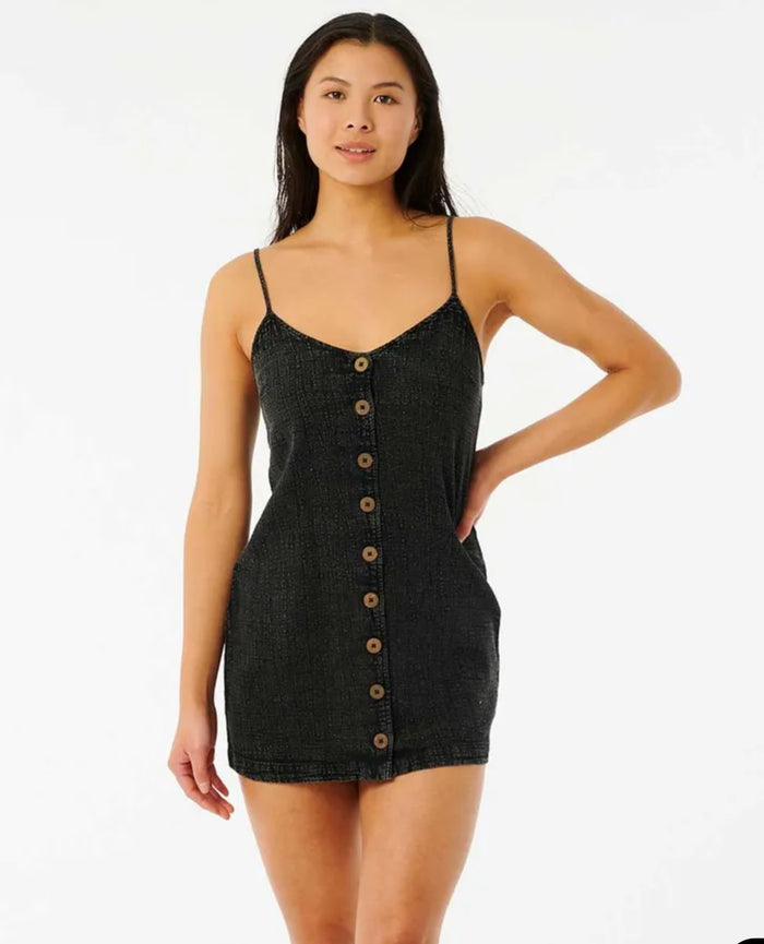 Rip Curl Classic Surf Button Through Dress (Black)