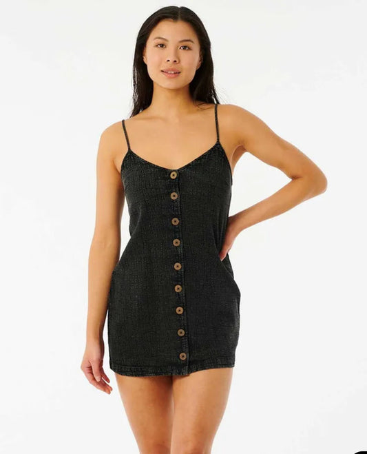 Rip Curl Classic Surf Button Through Dress (Black)
