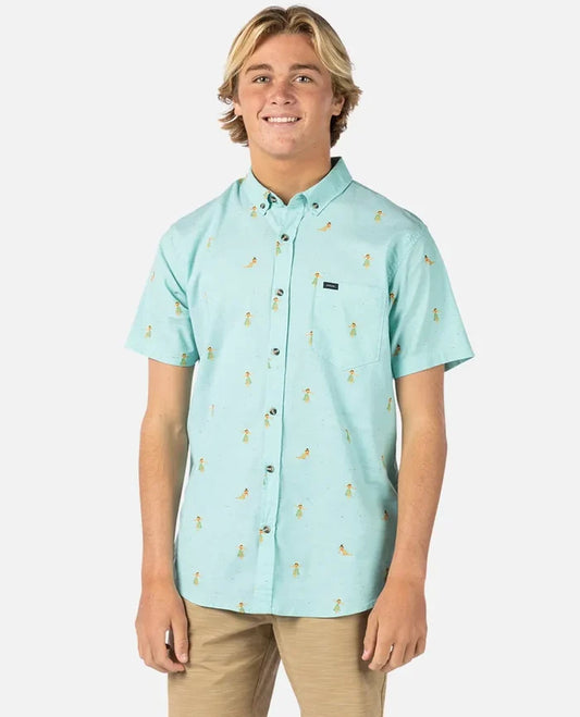 Rip Curl Mens Hula Breach Short Sleeve Button Up Shirt