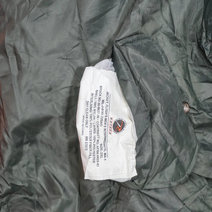 Rothco Olive MA-1 Flight Jacket - 2XLarge - Army & Outdoors - Flight Jackets