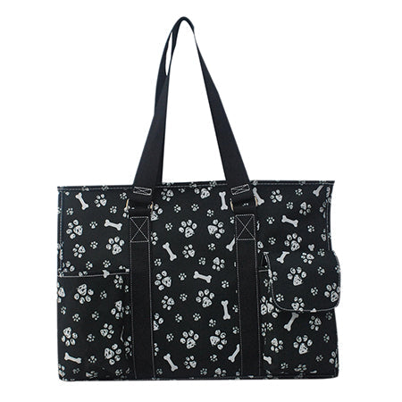 Round Of a Paws NGIL Zippered Caddy Large Organizer Tote Bag