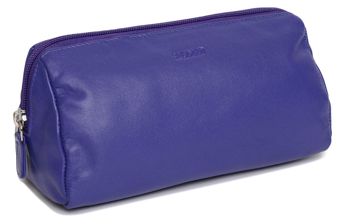 Megan RFID Leather Cosmetic Bag - Bascora