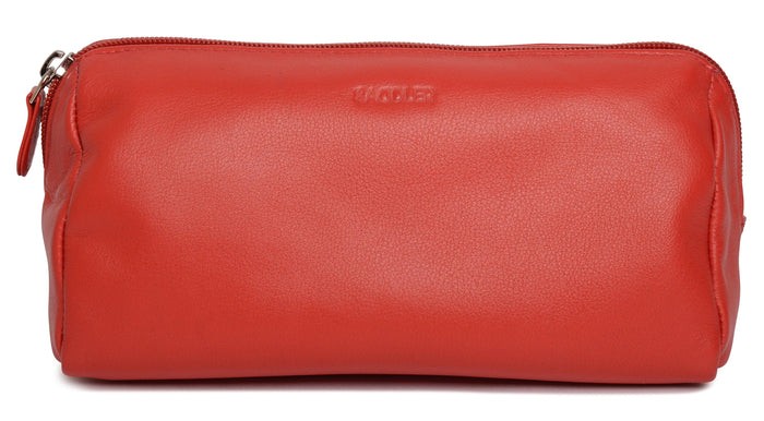 Megan RFID Leather Cosmetic Bag - Bascora