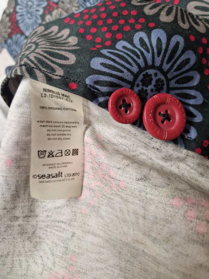 SeaSalt Nimbus Mac Jacket UK 14 EU 42 Buttoned Hooded - USED
