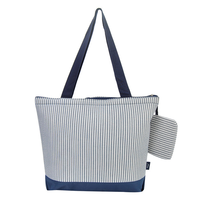 Seersucker Navy NGIL Canvas Tote Bag