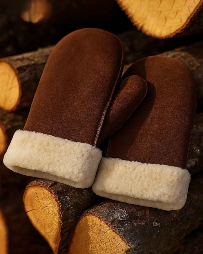 Sheepskin Mitts - Brown - Country Collection