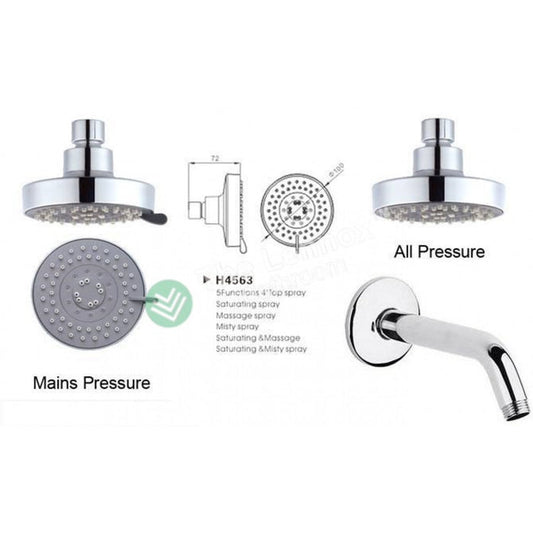 Shower Rose - Wall Mount Arm Round