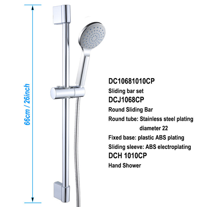 Shower Slider Round Stainless Steel