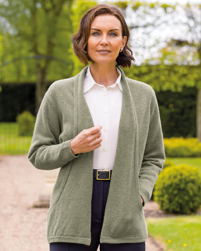Sienna Edge to Edge Cardigan - Green - Country Collection