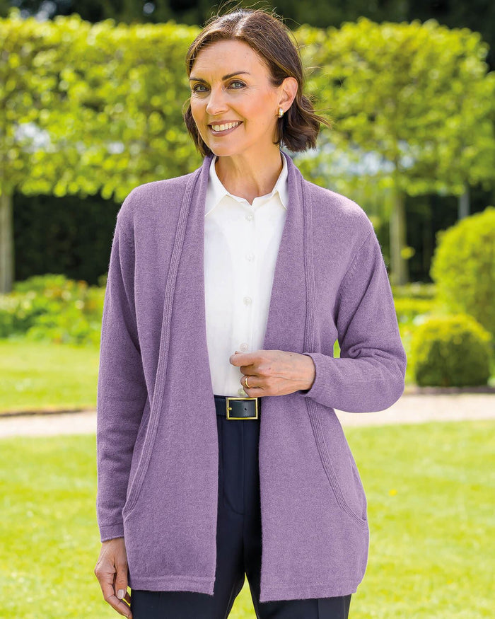 Sienna Edge to Edge Cardigan - Lilac - Country Collection
